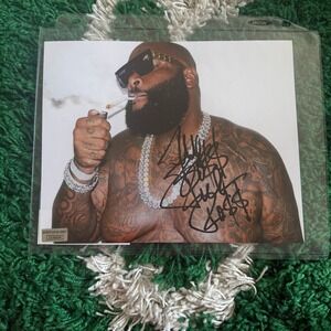 Rick Ross Signed Autographed Photo Shirtless Smoking Authentic Certified COA